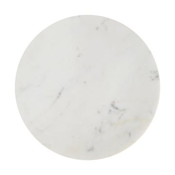 Javier 14" Contemporary Natural Marble Handmade X-Shaped End Table - JONATHAN Y